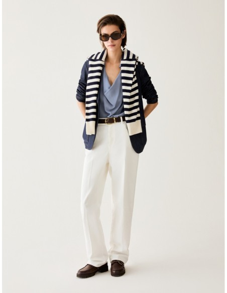 Blazer in jersey effetto denim Penny Black – Blu notte - foto 5