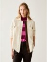 Giacca camicia in jersey velluto Penny Black – Panna