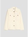 Giacca camicia in jersey velluto Penny Black – Panna