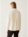 Giacca camicia in jersey velluto Penny Black – Panna