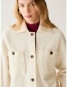 Giacca camicia in jersey velluto Penny Black – Panna