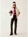 Giacca camicia in jersey velluto Penny Black – Panna