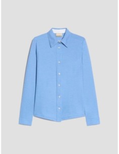 Camicia slim in jersey di cotone Penny Black – Azzurro - foto 1 2