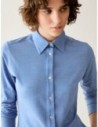 Camicia slim in jersey di cotone Penny Black – Azzurro