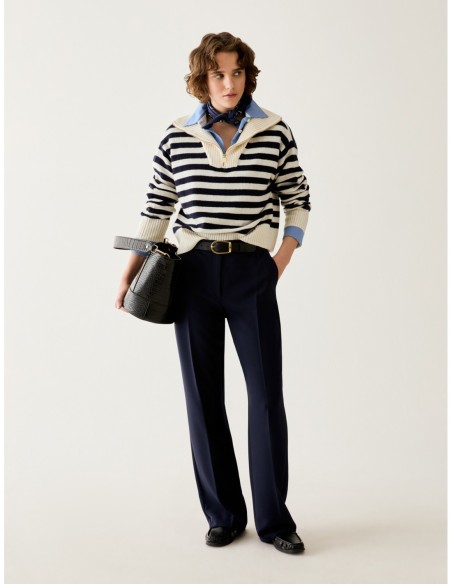 Camicia slim in jersey di cotone Penny Black – Azzurro - foto 5