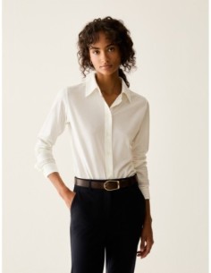 Camicia slim in jersey di cotone Penny Black – Panna - foto 1