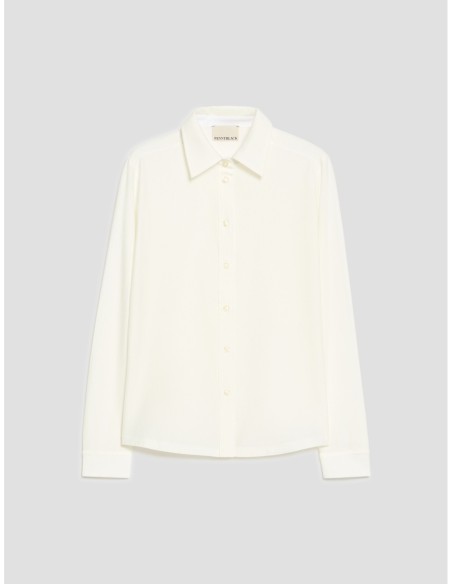 Camicia slim in jersey di cotone Penny Black – Panna - foto 2