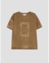 T-shirt in cotone con ricamo Penny Black – Testa di moro