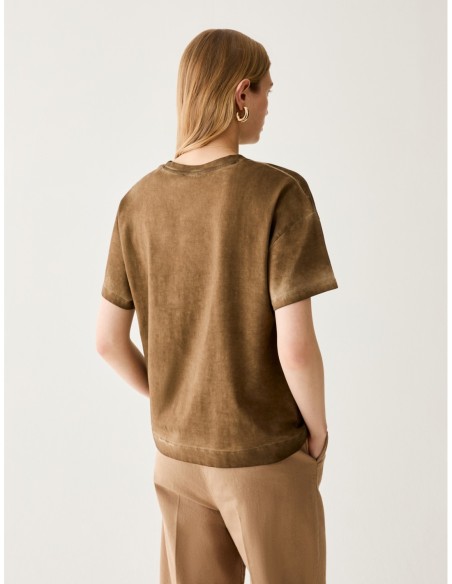 T-shirt in cotone con ricamo Penny Black – Testa di moro - foto 3