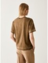 T-shirt in cotone con ricamo Penny Black – Testa di moro