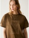 T-shirt in cotone con ricamo Penny Black – Testa di moro
