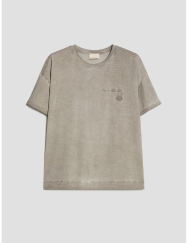 T-shirt in cotone con ricamo Penny Black – Grigio - foto 2