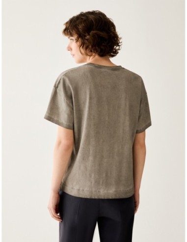 T-shirt in cotone con ricamo Penny Black – Grigio - foto 3