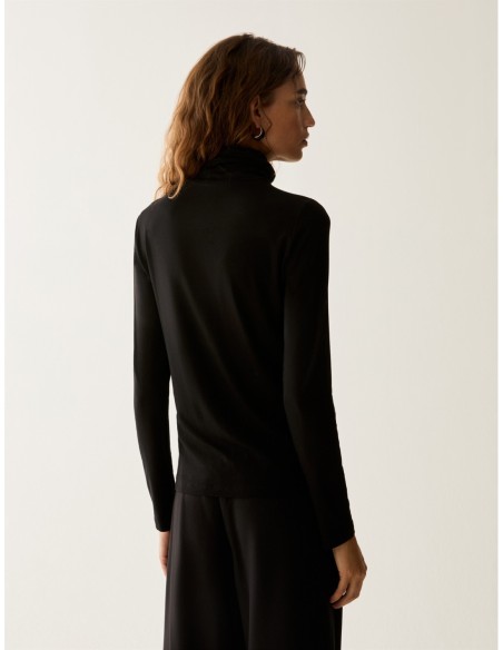 Dolcevita in jersey stretch Penny Black – Nero - foto 3