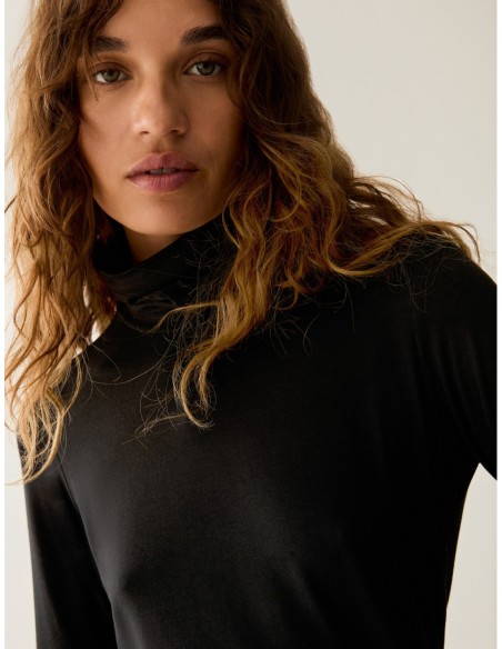 Dolcevita in jersey stretch Penny Black – Nero - foto 4