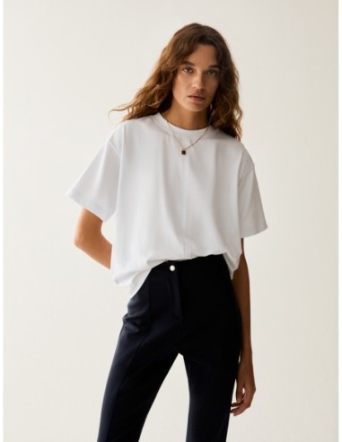T-shirt boxy fit in cotone Penny Black – Bianco - foto 1