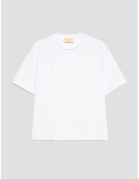 T-shirt boxy fit in cotone Penny Black – Bianco - foto 2