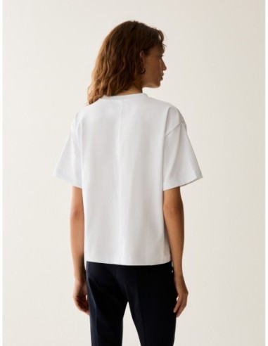 T-shirt boxy fit in cotone Penny Black – Bianco - foto 3