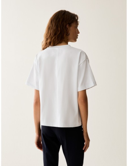T-shirt boxy fit in cotone Penny Black – Bianco - foto 3