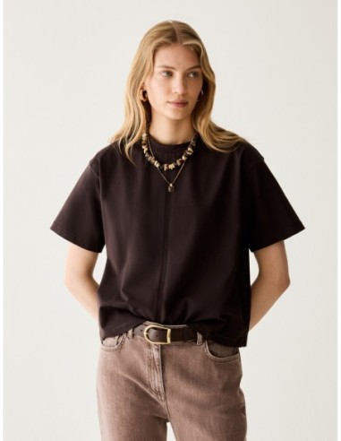 T-shirt boxy fit in cotone Penny Black – Testa di moro - foto 1