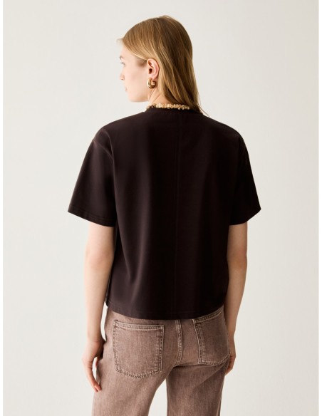 T-shirt boxy fit in cotone Penny Black – Testa di moro - foto 3
