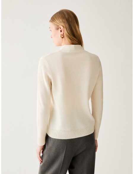 Lupetto in puro cashmere Penny Black – Bianco ottico - foto 3