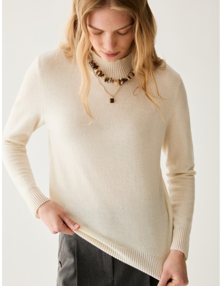 Lupetto in puro cashmere Penny Black – Bianco ottico - foto 4