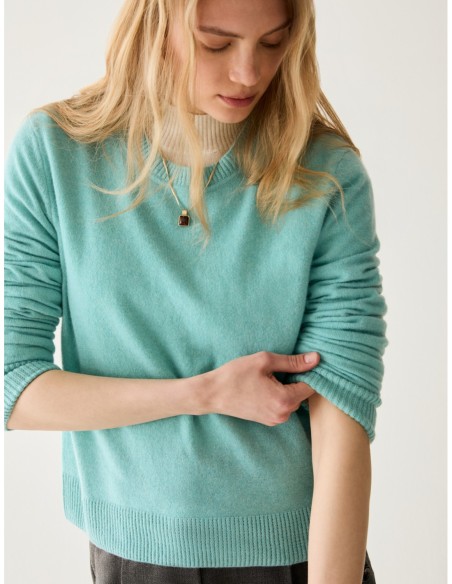 Maglia in puro cashmere Penny Black – Acquamarina - foto 4
