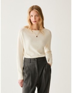 Maglia in cotone seta e cashmere Penny Black – Bianco ottico - foto 1