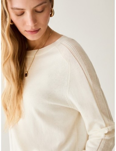 Maglia in cotone seta e cashmere Penny Black – Bianco ottico - foto 4