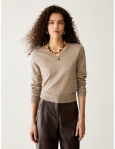 Maglia in cotone seta e cashmere Penny Black – Beige - foto 1