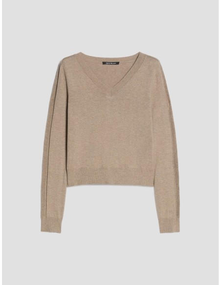 Maglia in cotone seta e cashmere Penny Black – Beige - foto 2