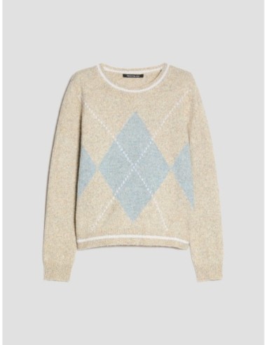 Maglia con rombi argyle Penny Black – Beige - foto 2
