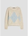 Maglia con rombi argyle Penny Black – Beige Maglia con rombi argyle Penny Black – Beige