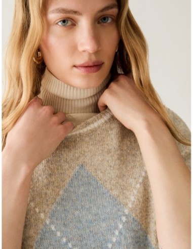 Maglia con rombi argyle Penny Black – Beige - foto 4