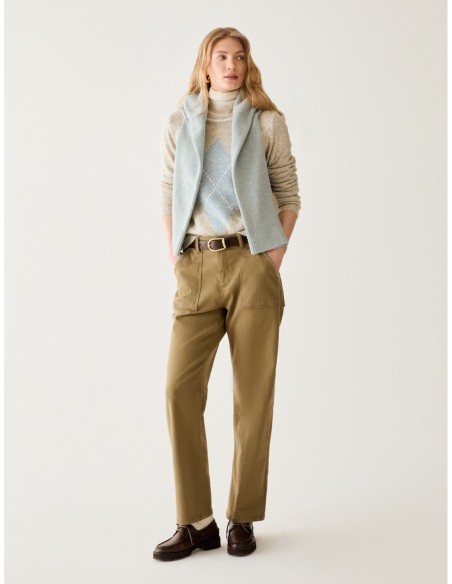 Maglia con rombi argyle Penny Black – Beige - foto 5