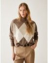 Maglia con rombi a intarsio Penny Black – Fango Maglia con rombi a intarsio Penny Black – Fango