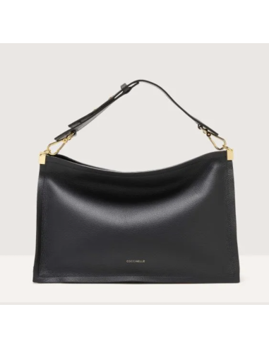 Handbag Double Grainy Leather Snip Medium Noircuir