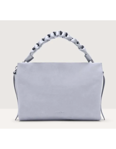 Handbag Suede Leathergrained Lea.  Mist Blue