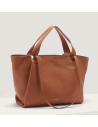 Handbag Grained Leather  Cuir