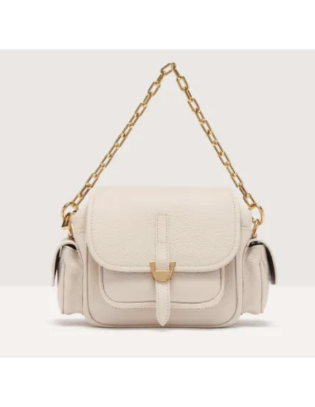 Handbag Grained Leather  Lambskin White