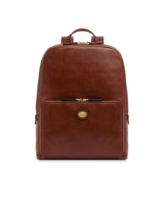 Zaino porta PC uomo in pelle The Bridge Story Uomo – Marrone/Oro - foto 1