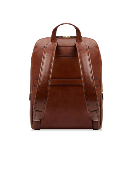 Zaino porta PC uomo in pelle The Bridge Story Uomo – Marrone/Oro - foto 3
