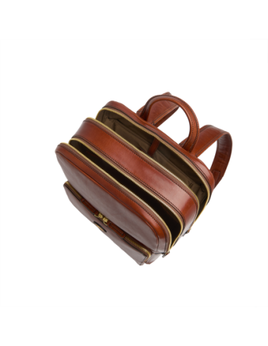 Zaino porta PC uomo in pelle The Bridge Story Uomo – Marrone/Oro - foto 4