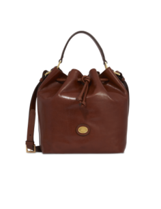 Borsa secchiello in pelle con tracolla The Bridge Story Donna – Marrone/Oro - foto 1