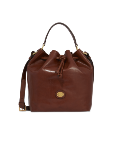 Borsa secchiello in pelle con tracolla The Bridge Story Donna – Marrone/Oro - foto 1