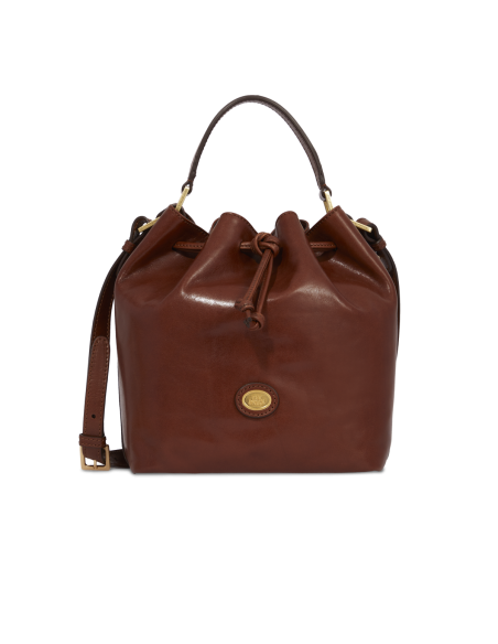 Borsa secchiello in pelle con tracolla The Bridge Story Donna – Marrone/Oro - foto 1