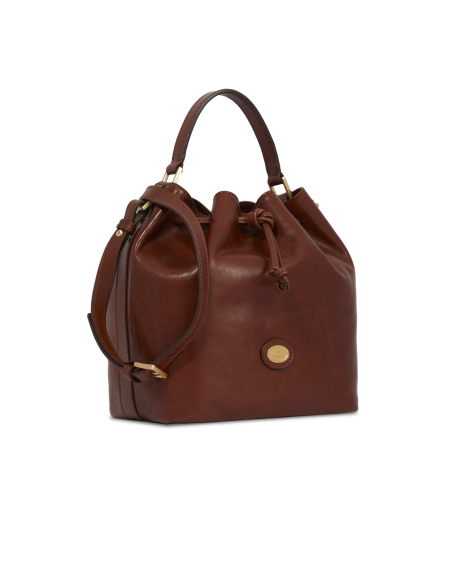 Borsa secchiello in pelle con tracolla The Bridge Story Donna – Marrone/Oro - foto 2