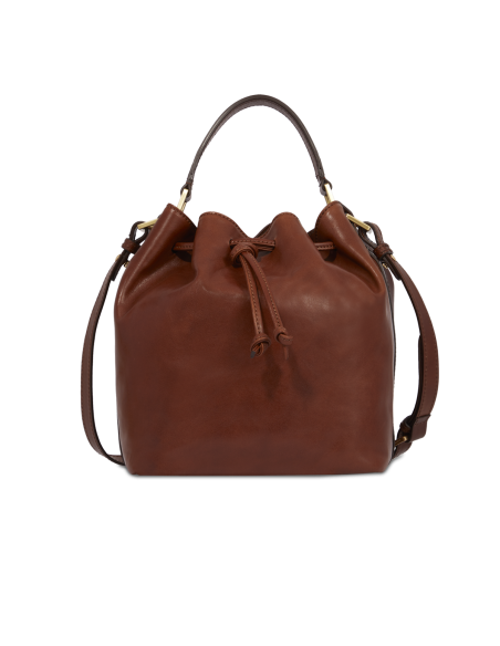 Borsa secchiello in pelle con tracolla The Bridge Story Donna – Marrone/Oro - foto 3