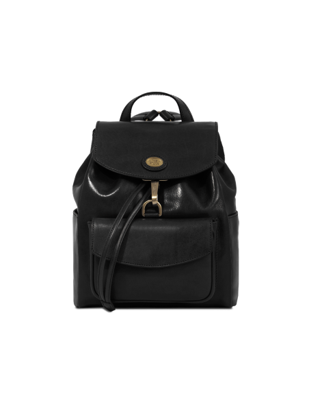 Zaino donna in pelle con tasca frontale The Bridge Story Donna – Nero/Oro - foto 1